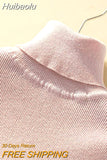 Huibaolu Quality Warm Women Sweater Shiny Turtleneck Pullover Sweaters Fashion Slim Knitted Tops Female Jumper 2023 Autumn Winter