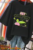 huibaolu 100 Cotton L-5XL Plus Size T Shirt Cartoon Print Tshirt Short Sleeve Women's Top Summer Kawaii Couple O Neck T Shirts