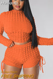 Huibaolu Fall Summer Pink Bodycon Two 2 Piece Sets Womens Outifits Long Sleeve Crop Top Bandage Shorts Matching Sets Female 2023