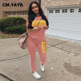 Huibaolu Active Queen Striped Sweatsuit Women's Set Tee Tops Jogger Pants Set Sporty Tracksuit Two Piece Set Fitness Outfit 2023