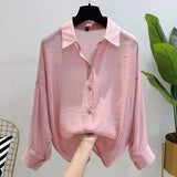 Huibaolu Purple Loose Chiffon Shirt Shirt Women's Long Sleeve Air Conditioning Shirt Summer 2023 New Top Thin Sunscreen Cardigan