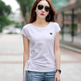 Huibaolu Moda Mujer 2023 Summer Cotton White T Shirt Bow Femme Korean Fashion Tops Tee Shirt Women Tshirt Batwing Sleeve Clothing