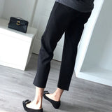 Huibaolu Solid Casual Basic High Waist Straight Women's Pants 2023 Office Lady Korean Fashion Ankle-Length Suit Pants For Women