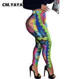 Huibaolu Paisley Print High Waist Bodycon Pencil Pants for Women Streetwear Legging Fashion Active Skinny Trousers