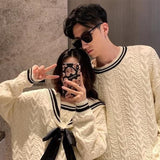 huibaolu Women Fashion Patchwork Couple Casual Preppy Style Popular Ulzzang Design Simple Daily Chic Comfortable Basic Retro