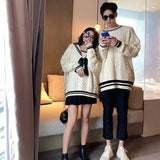 huibaolu Women Fashion Patchwork Couple Casual Preppy Style Popular Ulzzang Design Simple Daily Chic Comfortable Basic Retro