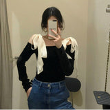 huibaolu Women Golden Velvet Black Off Shoulder Long Sleeve Slim Autumn Fashion Slash Neck Vintage Bow Solid Elegant Design Chic