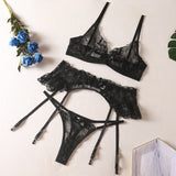 Huibaolu Lingerie Sexy Delicate Underwear Embroidery Lace For Linen See Through Bra And Panty Set Erotic Intimate For Full