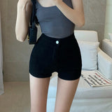 huibaolu Shorts Women Summer Slim Solid High Waist Streetwear Sexy Ladies All-match Ulzzang Temperament Trendy Clothes Femme Chic