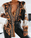 huibaolu Leopard Print Casual Shirt Women Turn-down Collar Long Sleeve Casual Blouse Tops Streetwear