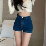 huibaolu Shorts Women Summer Slim Solid High Waist Streetwear Sexy Ladies All-match Ulzzang Temperament Trendy Clothes Femme Chic