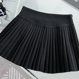 Huibaolu Woolen Pleated Skirts Women Autumn Winter Mini Skirt High Waist Casual Harajuku Sweet Skirt Shorts Dance Streetwear O322