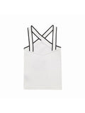 Huibaolu TRAF Women Sexy Summer Fashion Cropped Tank Tops Women Vintage Backless Thin Straps Female Camis Women