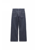 Huibaolu Women Vintage Jeans For Women 2023 Striped Denim Jeans Work Pants Women jeans