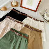 huibaolu Colors Shorts Women Summer 2023 New Arrival High Waist Fashion Leisure Street Wear Stylish Solid All-match Ulzzang BF Chic Ins