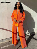 Huibaolu Pleated Solid Women Set Long Sleeve Shirts and Straight Wide Leg Pants Suits Tracksuit Two Piece Set Fitness Outfits