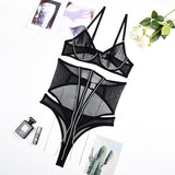 Huibaolu Rhinestone Lingerie With Waistband Sheer Lace Sensual Underwear Glitter Tassels Naked Women Uncensored Sexy Intimate