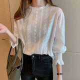 huibaolu Women Pure Temperament Sheer Sexy Spring Minimalist O-neck Stylish Streetwear Vacation Harajuku Basic Fit Ropa Youth Hot