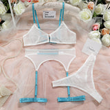 Huibaolu Lace Lingerie Sexy Outfits For Woman Contrast Color Sensual Seamless Underwear Garters Erotic Short Skin Care Kits