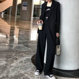 huibaolu Women Elegant Full Length Casual High Waist Trouser Office Temperament Autumn Pockets Korean Style All-match Female Cozy