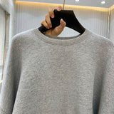 huibaolu Sweatshirts Women Solid Basic Simple All-match Students Soft Ulzzang Casual Femme Clothes O-neck Spring Autumn Daily New