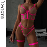 Huibaolu Neon Green Lingerie Fetish Naked Women Without Censorship Underwear That Can See Intimate Sexy Nude Transparent Bra Set