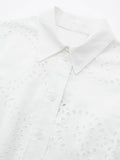 Huibaolu TRAF Women 2023 Chic Fashion With Belt Button-up Midi Shirt Dress Vintage Long Sleeve White embroidery Female Dress