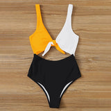 Huibaolu Patchwork Sexy One-Piece Swimsuits Closed Women's Swimwear Push Up Swimming Wear Body Bathing Suits Beachwear Pool Bather