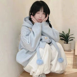 huibaolu Cardigan Women Baggy Preppy Girlish Sweet Kawaii Clothes Japanese Stylish High Street Gentle Designer Knitwear Autumn