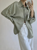 huibaolu 2023 Summer Elegant Long Sleeve Women Shirt Vintage Button Up Stripe Loose Ladies Shirts Fashion Office Female Clothing