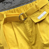 Huibaolu Solid Casual Elastic High Waist With Belt Harem Women's Pants Korean Fashion Ankle-Length Pants For Women Autumn 2023