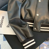 Huibaolu Bomber Jacket Coat Women Hip Hop Harajuku Faux Leather Jackets Streetwear Short Coats Spring 2023