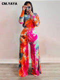 Huibaolu Tie Dye Women's Tracksuit Off Shoulder Long Sleeve T-shirt and Loose Pants Matching Two 2 Piece Set Outfits Sweatsuit