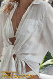 Huibaolu Casual Turn-down Collar Long Sleeve Shirts Womens Tops And Blouses White Cotton Tunic Women Summer Clothing Ladies Q1069