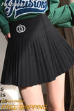 Huibaolu Woolen Pleated Skirts Women Autumn Winter Mini Skirt High Waist Casual Harajuku Sweet Skirt Shorts Dance Streetwear O322