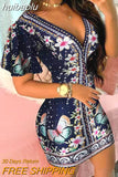 huibaolu Sleeve Floral Print Bodycon Dress