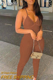 Huibaolu Summer Streetwear One Piece Outfit Jumpsuits Women Romper Backless Ribbed Sleeveless Black Gray Bodycon Jumpsuit Female