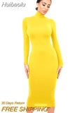 Huibaolu Women Solid Midi Dress